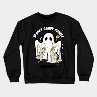 Spooky Candy Spree! Halloween ghost. Crewneck Sweatshirt